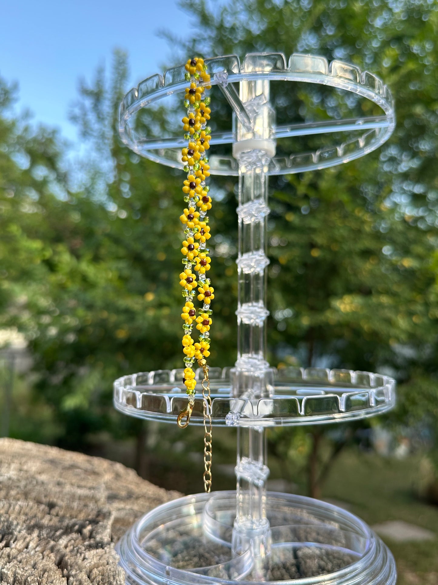 Sunflower inspired choker necklace