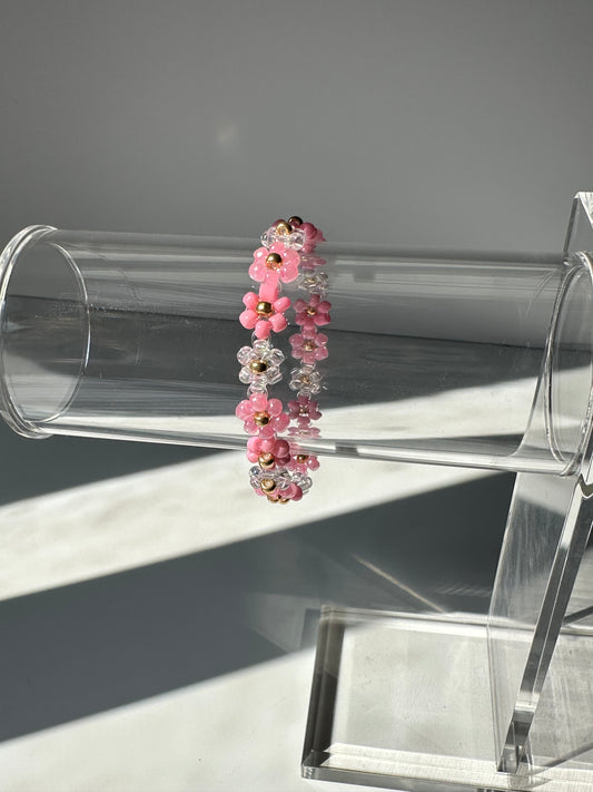 Pink Floral Bracelet