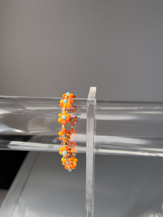 Orange Floral Bracelet