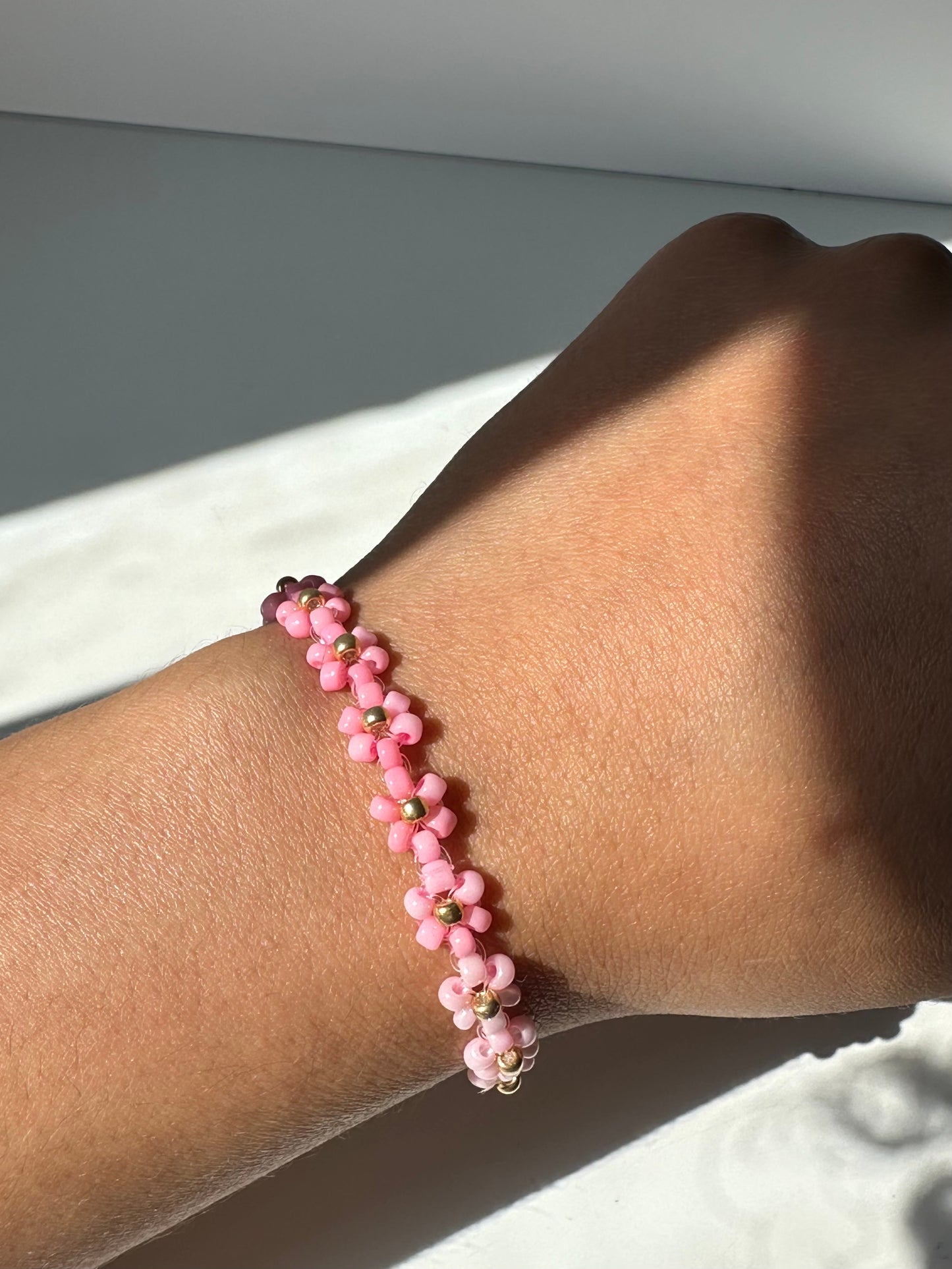 Ombré Pink Floral Bracelet