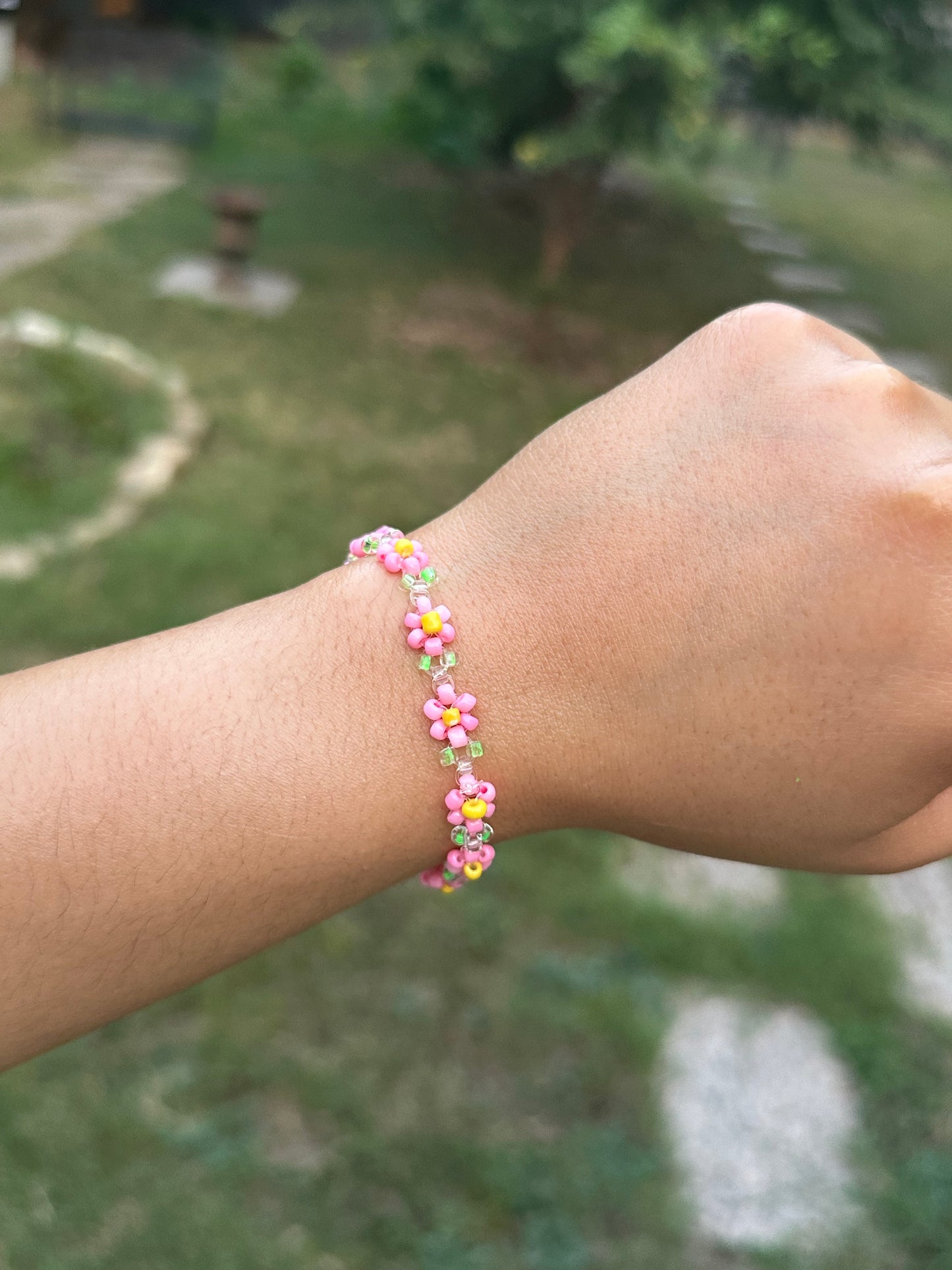 Beaded Floral bracelet