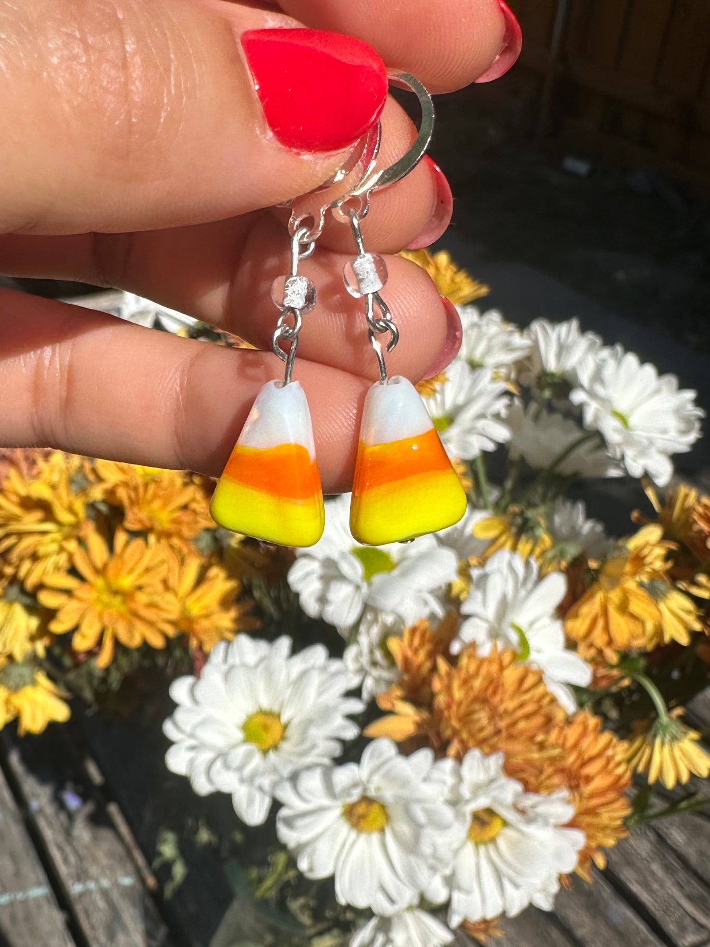 Candy Corn Earrings