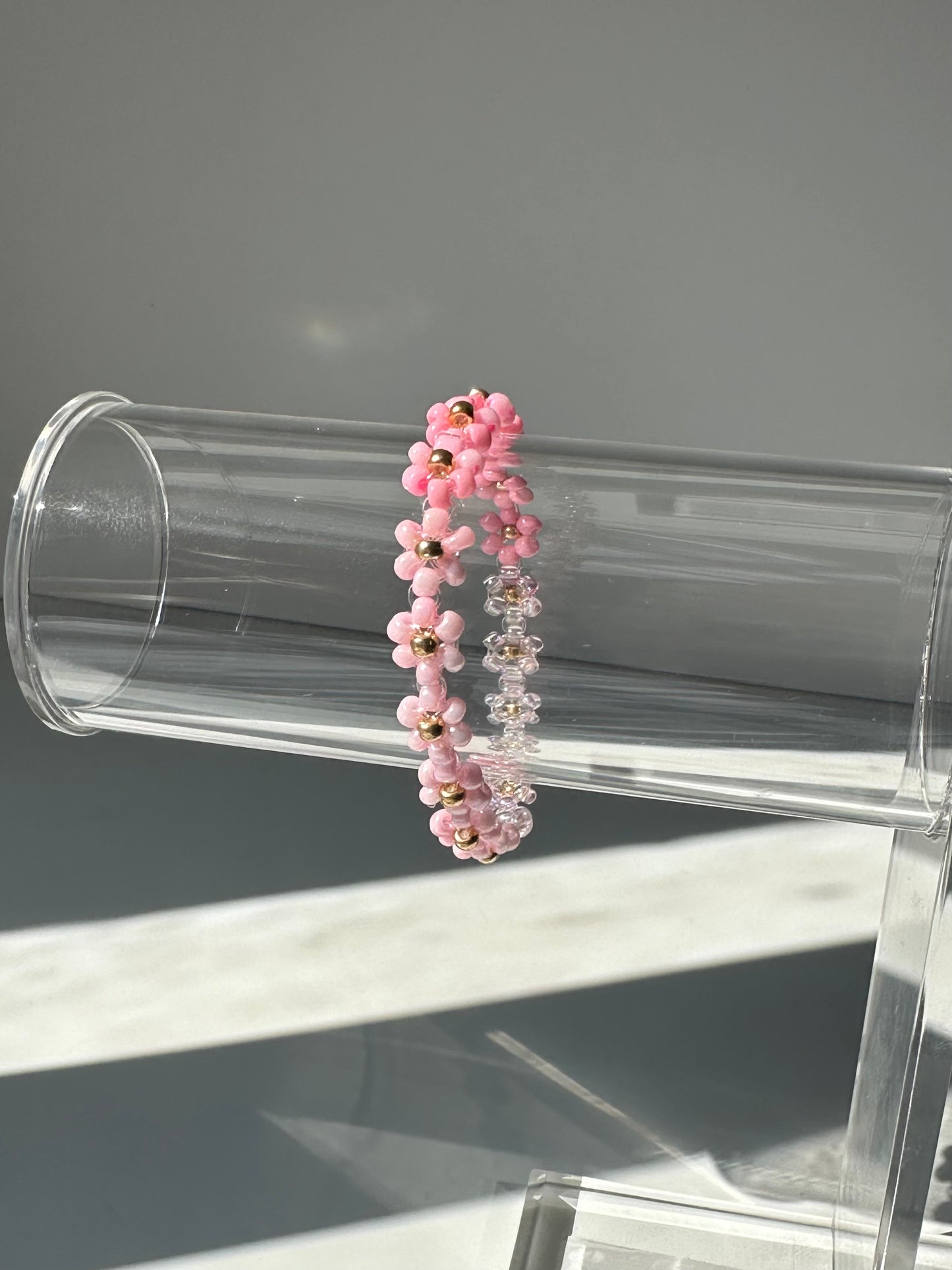 Ombré Pink Floral Bracelet