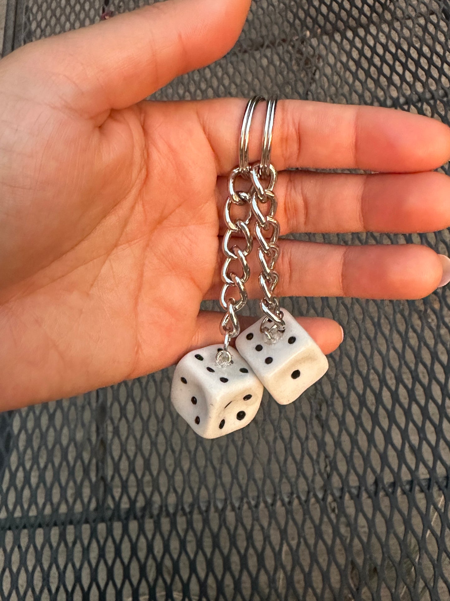 Dice keychain