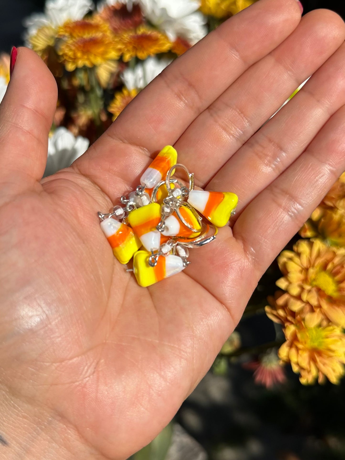 Candy Corn Earrings