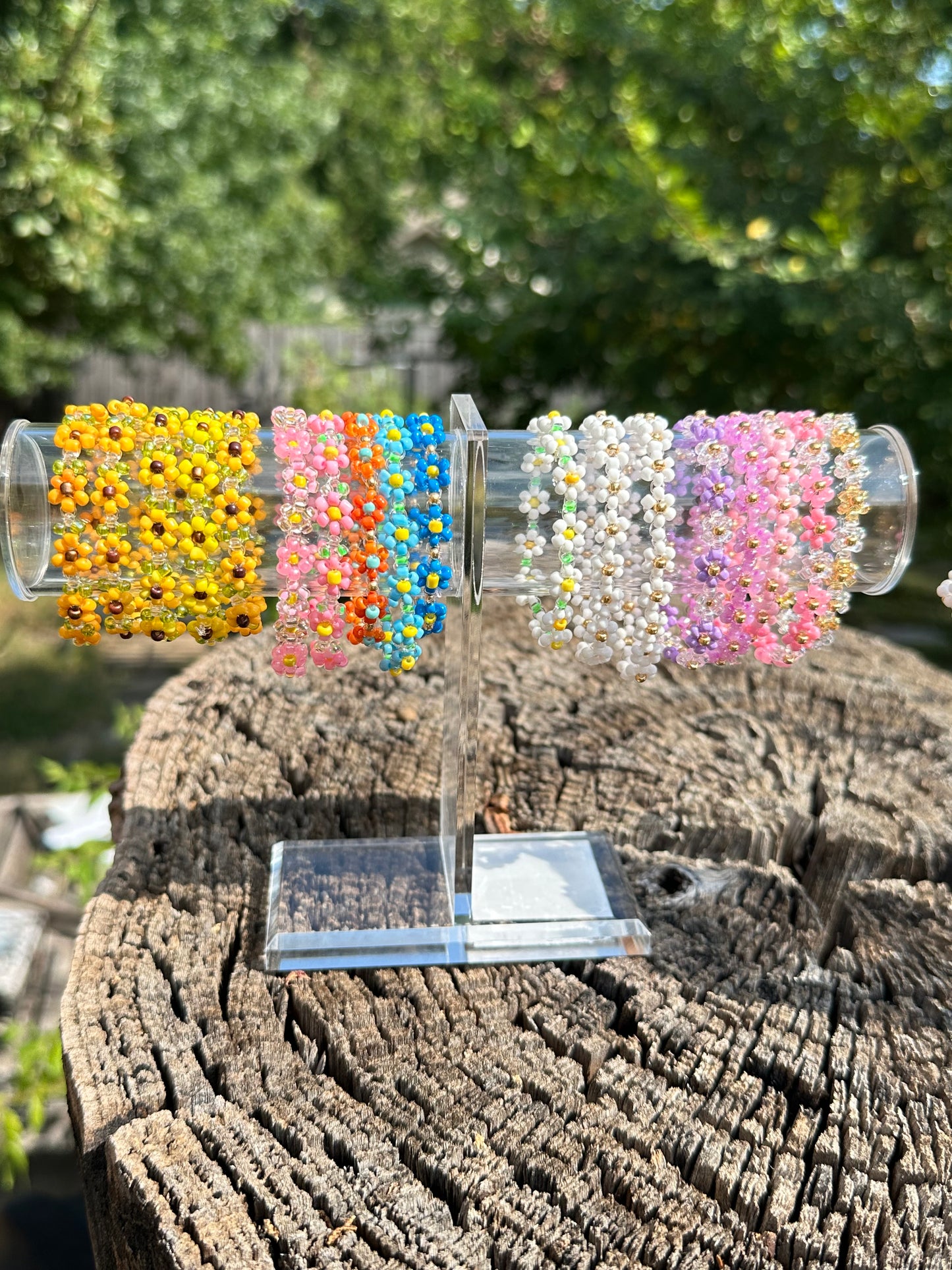 Light Blue Floral Braclet